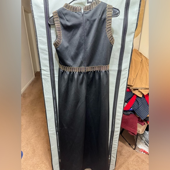 Black and gold strapless vintage dress - Picture 2 of 2
